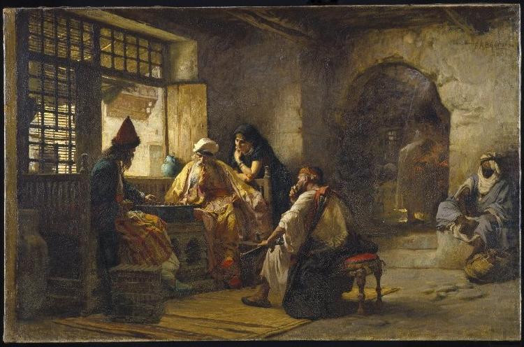 Frederick Arthur Bridgman An Interesting Game china oil painting image